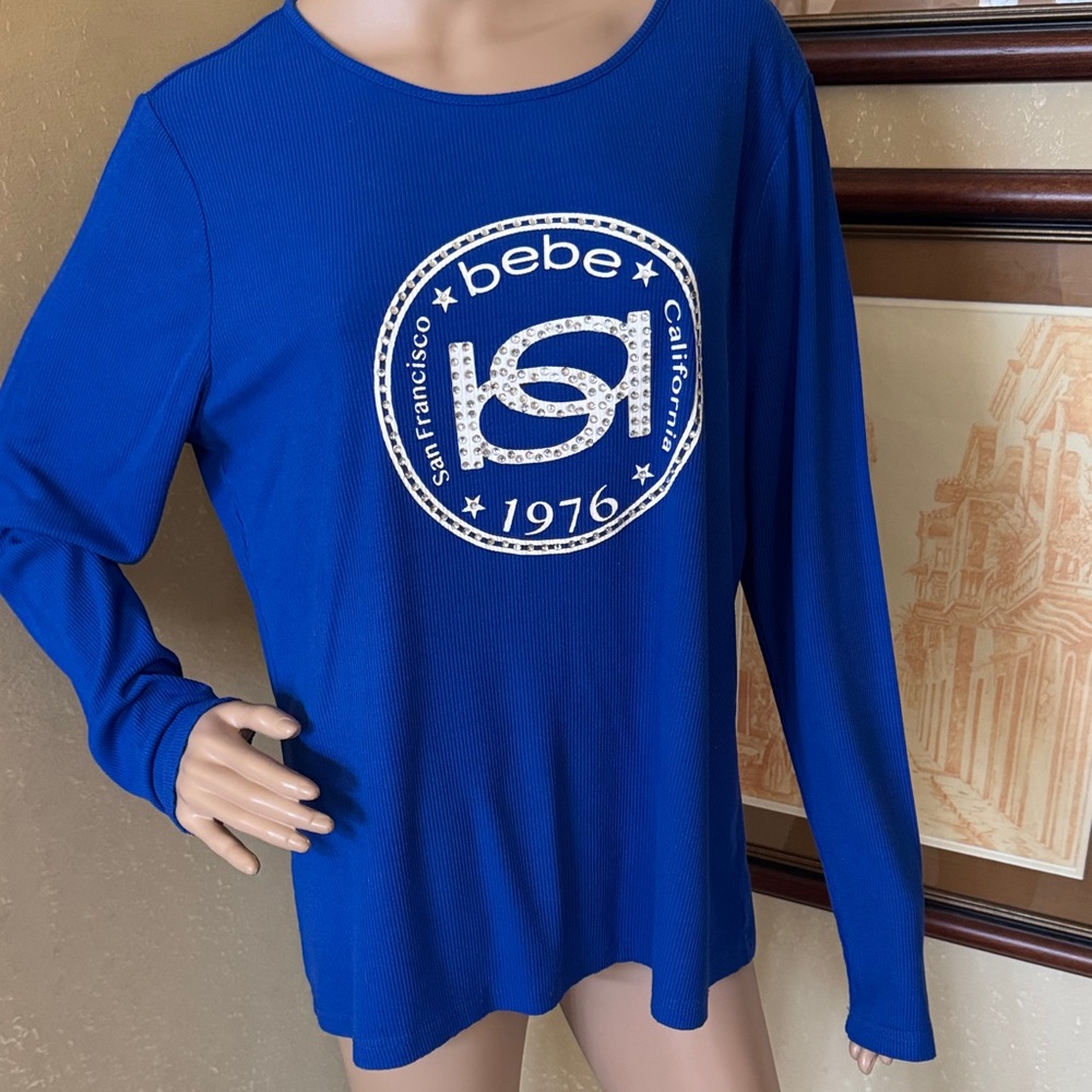 Bebe Long Sleeve Ribbed Top sz 2X